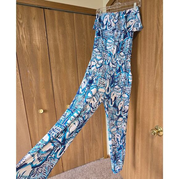 Lilly Pulitzer Ailsie Jumpsuit Indigo Keep on Trunkin - Picture 5 of 13